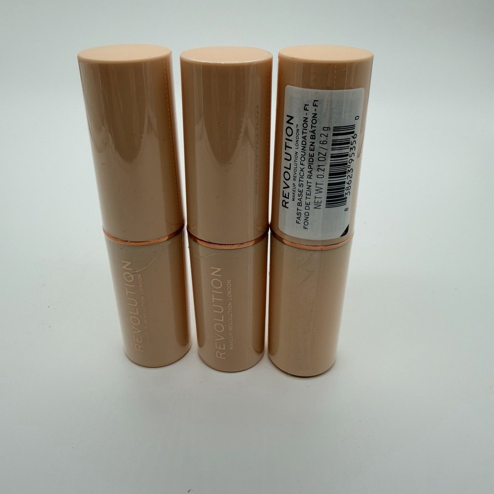 Makeup Revolution‎ Fast Base Stick Foundation F1 London Base Makeup 3 Pack